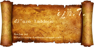Ősze Taddeus névjegykártya